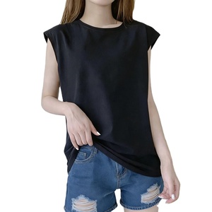 Débardeur ample sans manches pour femme, style décontracté été 2026, t-shirt basique quotidien doux et extensible, tenue féminine élégante - Product Image 4