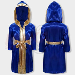 ชุดคลุมชกมวยเด็กแบบสั่งทำพิเศษ ปี 2025 ระบายอากาศได้ดี เป็นมิตรกับสิ่งแวดล้อม สีดำ ผลิตจากหนัง PVC แบบเต็มตัว สำหรับ MMA ไทยคิก - Product Image 1