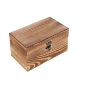 Caja de almacenamiento de madera natural para pendientes y anillos Caja de anillo de compromiso de madera para paquete de regalo de joyería Caja de almacenamiento de madera rectangular - Product Image 4