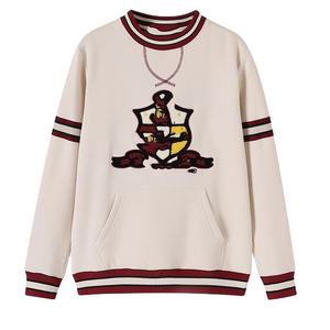 Sudadera de Cuello Redondo de Felpa Neutral Omega de Alta Calidad, con Logotipo Personalizado Bordado, Puños Acanalados, Bolsillo Canguro, 350g, Unisex - Product Image 1