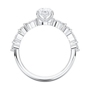 Diamant 1.50 Ct Bague de Fiançailles Moissanite Diamant Poire Ronde et Forme Marquise en Argent Sterling Vente en Gros OEM - Product Image 6