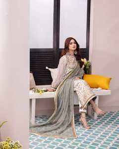 Vestido Formal de Trabajo para Mujer, Moderno, de Excelente Calidad, Último Modelo 2025-2026, Salwar Kameez de Algodón para Fiesta 01129 - Product Image 4