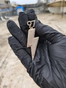 High Quality Lab Grown Diamond 10k <b>Solid</b> <b>Gold</b> Hip Hop <b>Pendant</b> Round Cut VVS2 E Color Fine Jewelry Wholesale Manufacturer - Product Image 4