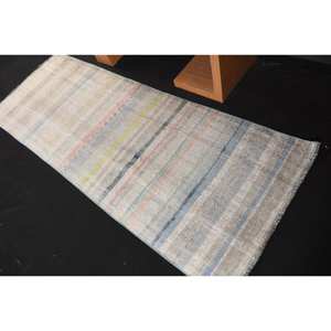 Tapis vintage bleu turc et bleu-3 'x 8'-Décor moderne essentiel - Product Image 4