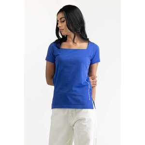 Camiseta de Punto Azul Rey para Mujer, Modelo 231-213-006 - Product Image 4
