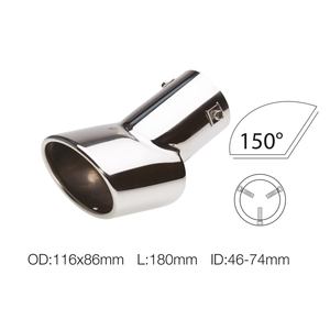 Silenciador Ovalado de Acero Inoxidable DTM de 76 mm, Piezas de Tuning para Interiores y Exteriores - Product Image 1