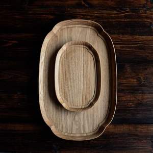 Bandeja de Servir Hecha a Mano de Madera de Mango y Acacia con Asas, de un Solo Nivel, para Cocina, Escritorio y Comedor, para Desayuno, Café y Bocadillos - Product Image 1