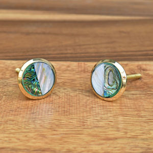 ลูกบิดลิ้นชักเปลือกหอยมุกและหอยเป๋าฮื้อมือจับสำหรับตกแต่งตู้เสื้อผ้า - Product Image 1