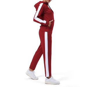 ชุดวอร์มมีซิปสำหรับผู้หญิงชุดวอร์มผ้าสองชิ้นสวมใส่สบายและมีน้ำหนักมาก - Product Image 5