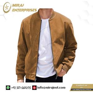 แจ็คเก็ตบอมเบอร์หนังนิ่มสำหรับผู้ชาย, แจ็คเก็ตสไตล์วินเทจระบายอากาศได้ดีขนาดใหญ่น้ำหนักเบา - Product Image 2