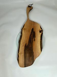 Planche à découper en bois multifonctionnelle pour la maison et les restaurants, planche à fromage avec un design créatif en osier tressé à la main - Product Image 4