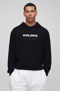 เสื้อฮู้ดโอเวอร์ไซส์ของผู้ชายเสื้อฮู้ดแบบลำลองสำหรับฤดูหนาวโลโก้ออกแบบได้ตามต้องการ - Product Image 2