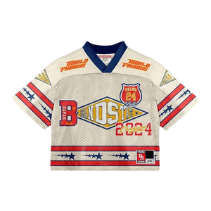 Personnalisé OEM Fabriquée Streetwear Polyester Coton Vintage Sports Homme Boxy Soccer t Shirt Rétro Mesh Football Jersey - Product Image 3