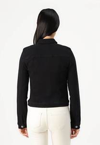 Haute qualité nouvelle veste en jean pour femmes noires lavées poches poitrine et fermeture à boutons conçus pour les femmes pour toutes les saisons confort - Product Image 2