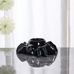 ที่ใส่เทียนรูปแมงมุมเซรามิกสีดำ สำหรับฮาโลวีน เป็นมิตรกับสิ่งแวดล้อม เหมาะสำหรับตกแต่งบ้าน โต๊ะอาหาร หรือเป็นของขวัญ - Product Image 2