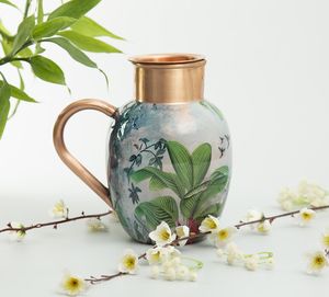 Cruche en métal de cuivre de vente chaude et cruche d'impressions personnalisées dans le prix bon marché de l'Inde - Product Image 3