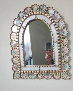 Espejo Urna Peruano, Espejo Blanco, Espejo de Salón, Espejo Decorativo, Espejo de Oficina, Estilo Vintage - Product Image 1