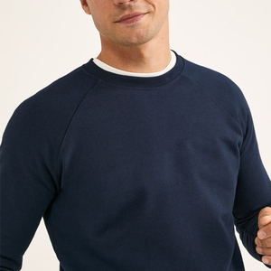 Moda Streetwear hombres cuello redondo sudadera hombres algodón sudadera de gran tamaño en blanco francés Terry precio al por mayor sudaderas con capucha - Product Image 6