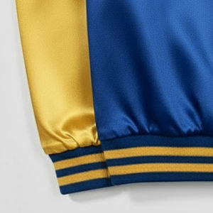 Chaquetas Universitarias de Béisbol de Satén Personalizadas y Elegantes de Algodón, Nuevas para 2025, Proveedor Directo de Fábrica, Chaquetas Universitarias de Satén para Hombre - Product Image 5