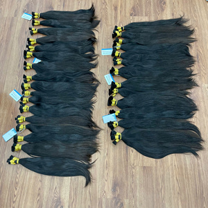 Extensiones de pelo natural de un donante para bebé, color negro, liso y natural, calidad superior, listo para enviar - Product Image 6