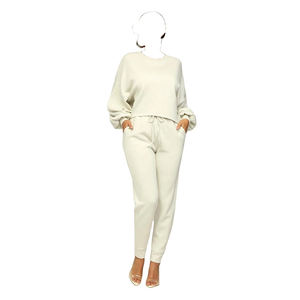 Autumn Lightweight 2-Piece Set for <b>Women</b> Custom High Quality Solid <b>Pattern</b> Tracksuit Plus Size Sweatshirt Summer Two Piece Sets - Product Image 2