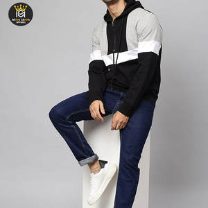 Diseño personalizado 100% algodón hecho hombres media cremallera Sudadera con capucha peso ligero de calidad superior media cremallera sudaderas con capucha para hombre - Product Image 5