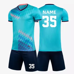 ชุดฟุตบอลผู้ชายชุดเสื้อและเสื้อฟุตบอลผ้าโพลีเอสเตอร์สำหรับฝึกซ้อมและแข่งขัน - Product Image 6