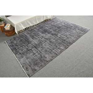 Alfombra de lana gris moderna de 4,9x8,3 pies, diseño turco, técnica 3D, respaldo de látex 3D, alfombra para sala de estar, patrón de pasillo rectangular - Product Image 2