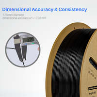 Filament d'imprimante 3D Elegoo PLA noir 10 kg, bobine de 1 kg, haute résistance, point de fusion 158°C, densité 1,26 g/cm³, 4 couleurs