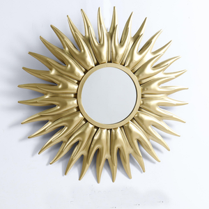 Miroir mural décoratif en verre et métal de haute qualité, moderne, pour salon, chambre et bureau, pour usage hôtelier - Product Image 4