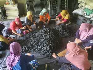 Indonesian Coco Luxury 100% <b>Coconut</b> <b>Shell</b> Activated Charcoal Briquettes Cube Shape Merades High Calorific Value Lasting Heat Low - Product Image 2