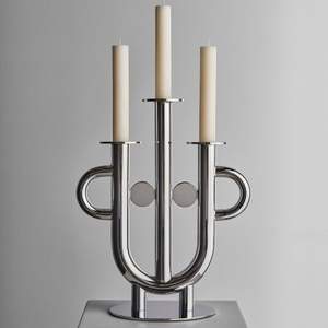 สัมผัสคลาสสิกสีขาวและสีทองลูกปัดเชิงเทียนตกแต่งบ้านเทียนขาตั้งสําเนียงตกแต่งขายส่งราคาโรงงาน - Product Image 5