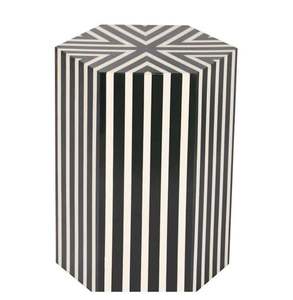 โต๊ะข้างเตียงลายกระดูก Craft Valley รุ่น AK-784 งานฝีมือระดับพรีเมียม ศิลปะสมัยใหม่ ดีไซน์โบราณ สีสั่งทำได้ ตกแต่งบ้าน - Product Image 1