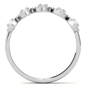 Bague pour femme en argent 925 avec trois pierres de moissanite taille brillant, sertie à griffes, perle d'eau douce, design floral classique de luxe - Product Image 5
