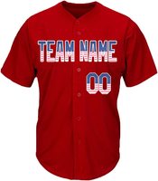 Jersey Baseball Musim Panas Ukuran Besar Custom Made Grosir, Jersey Tim Polos Cetak Digital, 100% Poliester, Bernapas, Cepat Kering