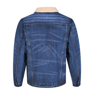 Vente en gros de veste en coton jean de haute qualité pour hommes veste en jean personnalisée pour hommes meilleur produit de vente Best-seller Veste en jean coupe-vent pour hommes OEM - Product Image 4
