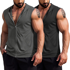 Débardeur tricoté à col en V pour homme, style sportif urbain, séchage rapide, respirant, en coton/élasthanne, avec logo personnalisé du meilleur fabricant, toutes tailles - Product Image 5
