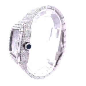 Reloj de Cuarzo con Diamantes de Imitación de Moissanita Cuadrados de 20 mm para Hombre, Personalizable, de Alta Calidad, Estilo Hip Hop, Caja de Acero Inoxidable. - Product Image 3