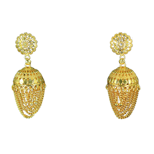Indian <b>Gold</b> <b>Plated</b> Jhumka Jhumki Layered Fringe Dangle <b>Earring</b> Set Jewelry Chain <b>Earrings</b> Solid Color Dubai Turkish Bollywood - Product Image 1