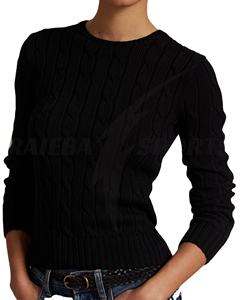 เสื้อสเวตเตอร์แฟชั่นลำลองสำหรับผู้หญิง คุณภาพสูงพิเศษสำหรับฤดูหนาว คอกลม ทำจากขนสัตว์ 100% ป้องกันขนร่วง แห้งเร็ว ระบายอากาศได้ดี และกันยับ - Product Image 1