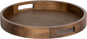 Plateau de service en bois classique pour service de chambre d'hôtel Plateau de service en bois décoratif pour centre de table à bas prix - Product Image 4