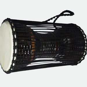 กลอง Djembe ไม้แอฟริกันทำด้วยมือพร้อมหัวหนังแกะ - Product Image 1