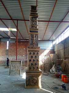 Pilar de Boda Tradicional de Fibra con Diseño Jali, Decoración de Boda del Sur de la India, Uso en Interiores y Exteriores, OEM - Product Image 4