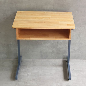 Natural Wood Student <b>Desk</b> <b>with</b> <b>Drawers</b> Iron Legs School Furniture for Apartment Living Room or Hotel-PSD030 - Product Image 4