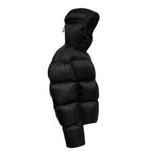 Chaqueta acolchada cálida informal con burbujas para hombre con logotipo personalizado de color sólido de nuevo diseño, chaqueta de invierno con cremallera y bolsillos - Product Image 6