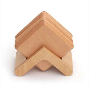 Sous-verre en bois Antique design de luxe sous-verre en bois avec support, produit le plus vendu sous-verre en bois unique - Product Image 5