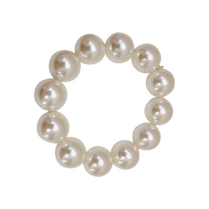 Coleteros Elásticos de Perlas, Elegantes Lazos para el Cabello con Perlas, Pulsera para Cola de Caballo, Lazos Decorativos para el Cabello, Cintas para el Cabello con Perlas Blancas - Product Image 3