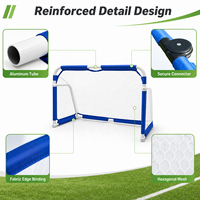 But de football pliable en alliage d'aluminium 4x2,5 pieds 5x3 pieds, filet de football portable avec sac de transport pour enfants et adultes, idéal pour l'entraînement et les cadeaux