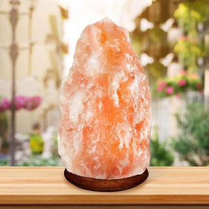 OEM Wholesale Best Quality Himalayan 100% Natural pink Salt <b>Lamp</b> With <b>Wooden</b> <b>Base</b> and Power Cord Original Himalayan Salt <b>lamp</b> - Product Image 4