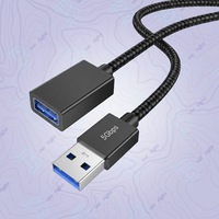 Câble d'extension USB 3.0 mâle-femelle OEM personnalisé, 5 Gbps, haute vitesse de synchronisation des données, adaptateur de cordon tressé pour PC, ordinateur portable, téléviseur, jeux, caméra
